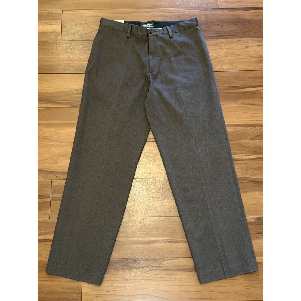 Eddie Bauer Classic Fit Wrinkle Stain Resistant Flat Front Pants Mens Size 34x32 - Picture 4 of 16